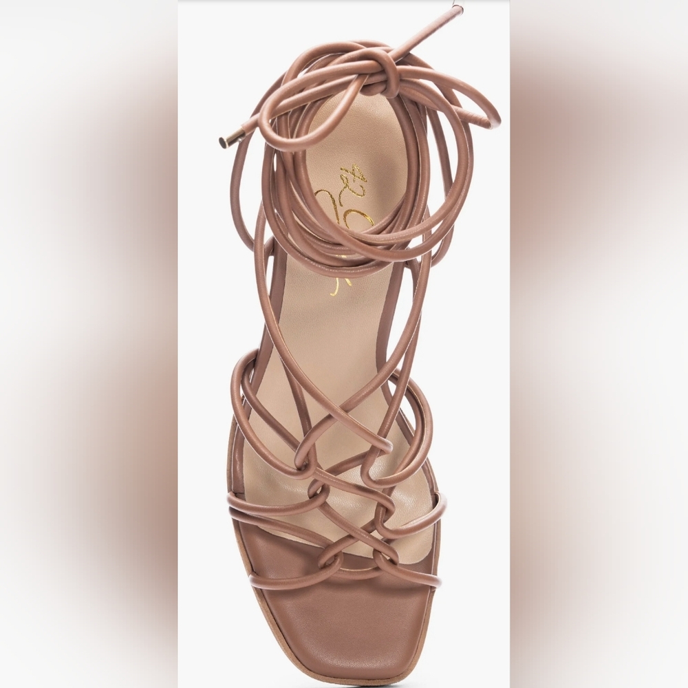 42 Gold LAVA Ankle Tie Sandal